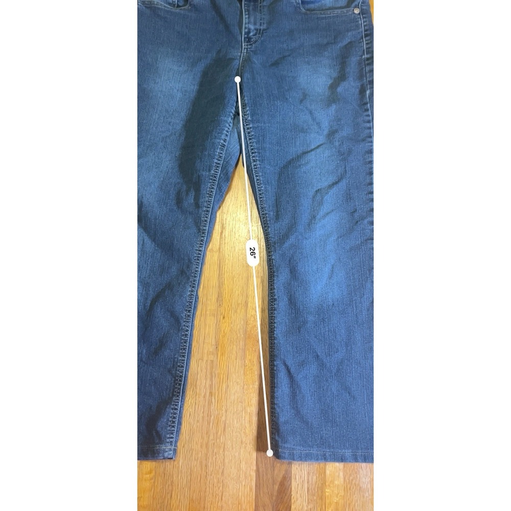 Dickies Women 10 Regular Blue Denim Stretch Bootcut Relaxed Y2K Retro‎ Jeans - Picture 4 of 9